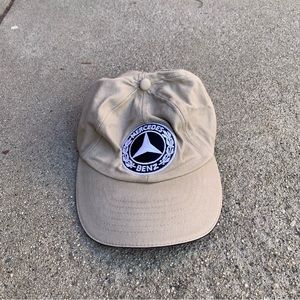 Vintage Official Mercedes Benz Tan Adjustable Strap Hat
